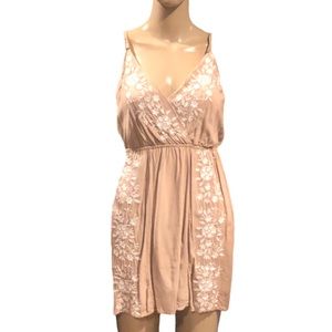 FOREVER 21: blush embroidered floral dress